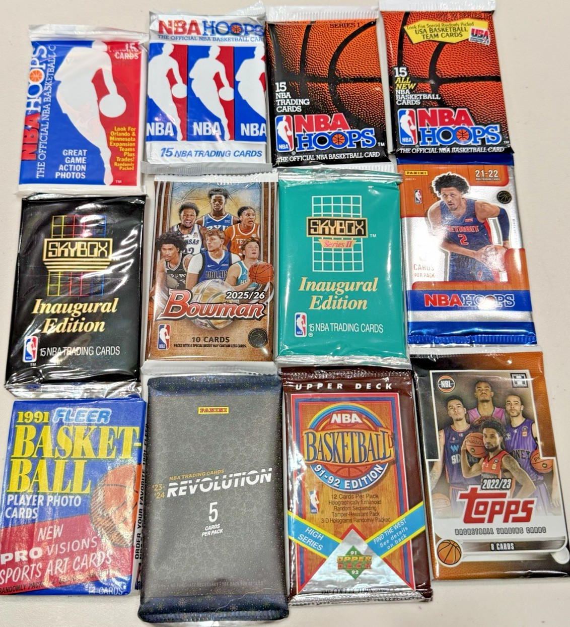 LOT of 144 Basketball NBA Cards Factory Sealed Packs 80s 90s 2022 23 24 25 2026