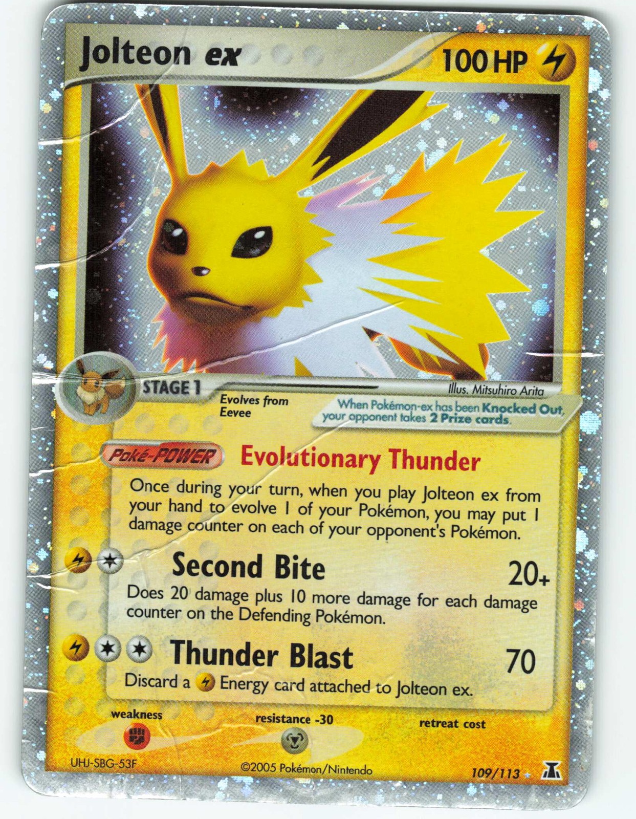 Jolteon ex - Holo - 109/113 Delta Species - Pokémon TCG - 2005 Jolteon ex - Holo - 109/113 Delta Species - Pokémon TCG - 2005