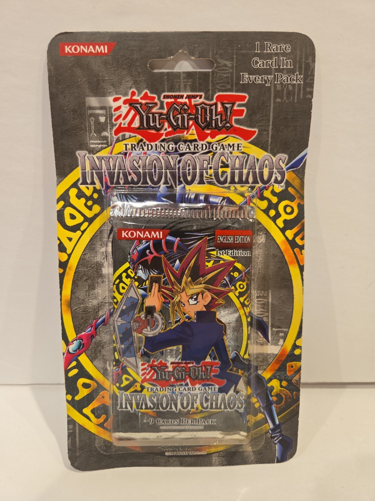 Yu-Gi-Oh INVASION OF CHAOS Blister Booster Pack 1st EDITION 1996 Konami RARE Yu-Gi-Oh INVASION OF CHAOS Blister Booster Pack 1st EDITION 1996 Konami RARE