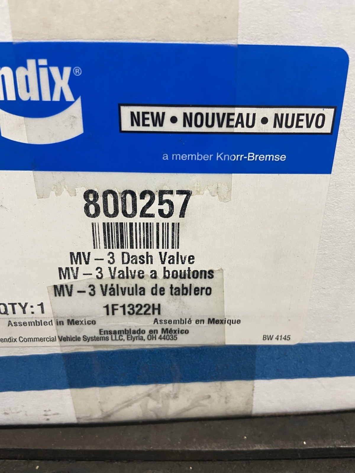 MV-3 Dash Valve