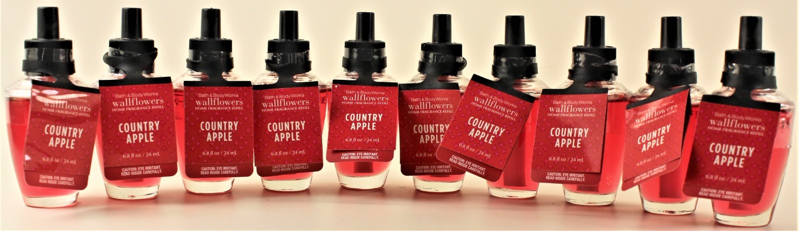 QTY 10 - Bath & Body Works COUNTRY APPLE Wallflowers Home Fragrance Oil Refills