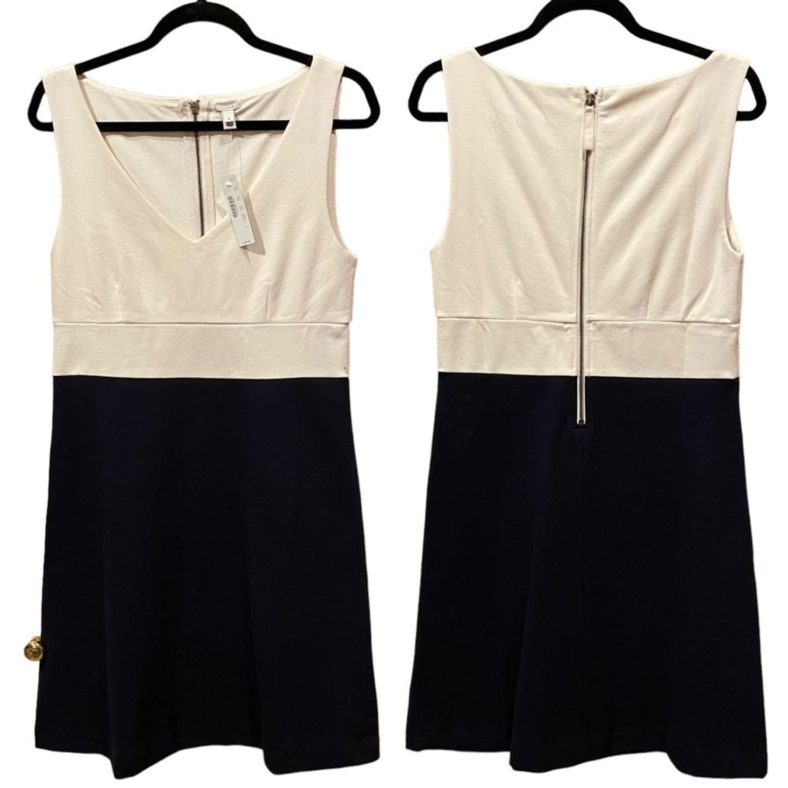NWT J.Crew Colorblock V-Neck Dress