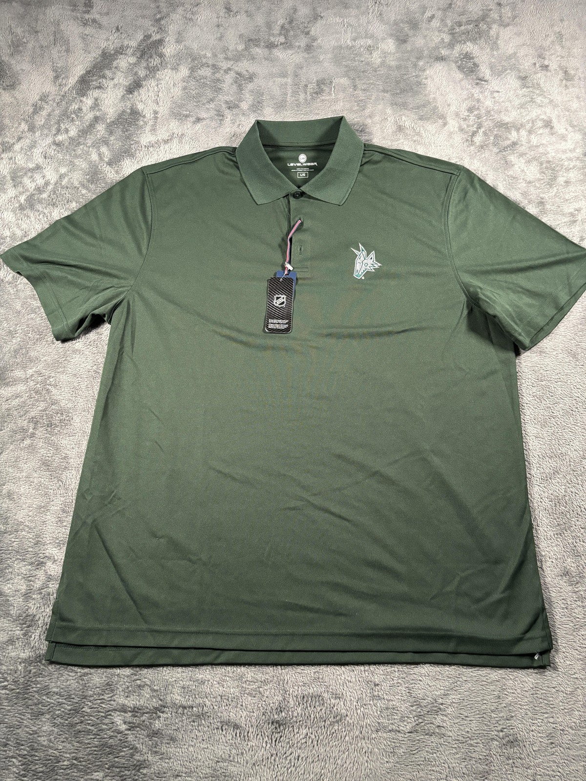 Arizona Coyotes Polo Shirt Mens Large Green NHL Hockey Levelwear Kachina