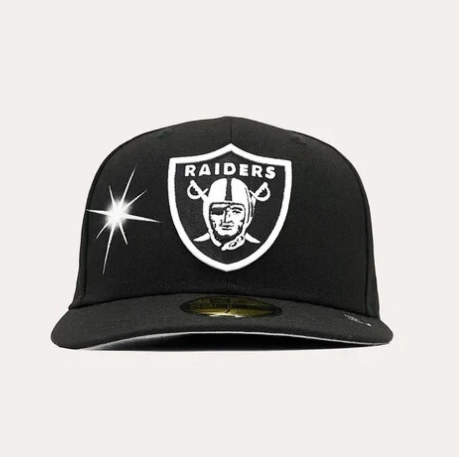 ay el ay en Las Vegas Raiders RARE New Era 59Fifty Fitted Black 7 1/8