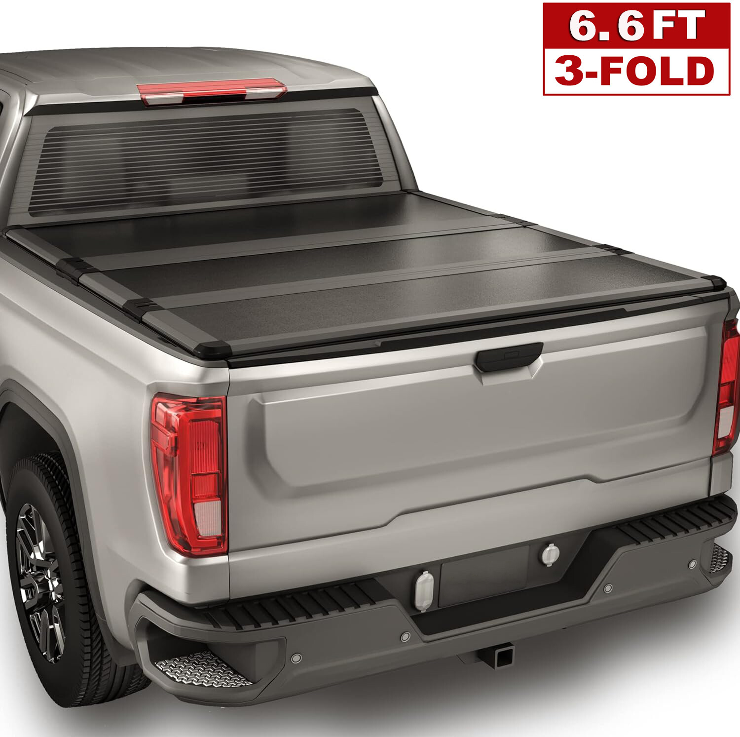 6.6FT Hard Tri-Fold Tonneau Cover Truck Bed for 07-26 Silverado/Sierra 1500