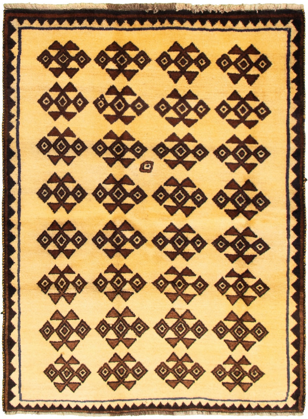 Vintage Traditional Hand-Knotted Area Rug 4\'4\