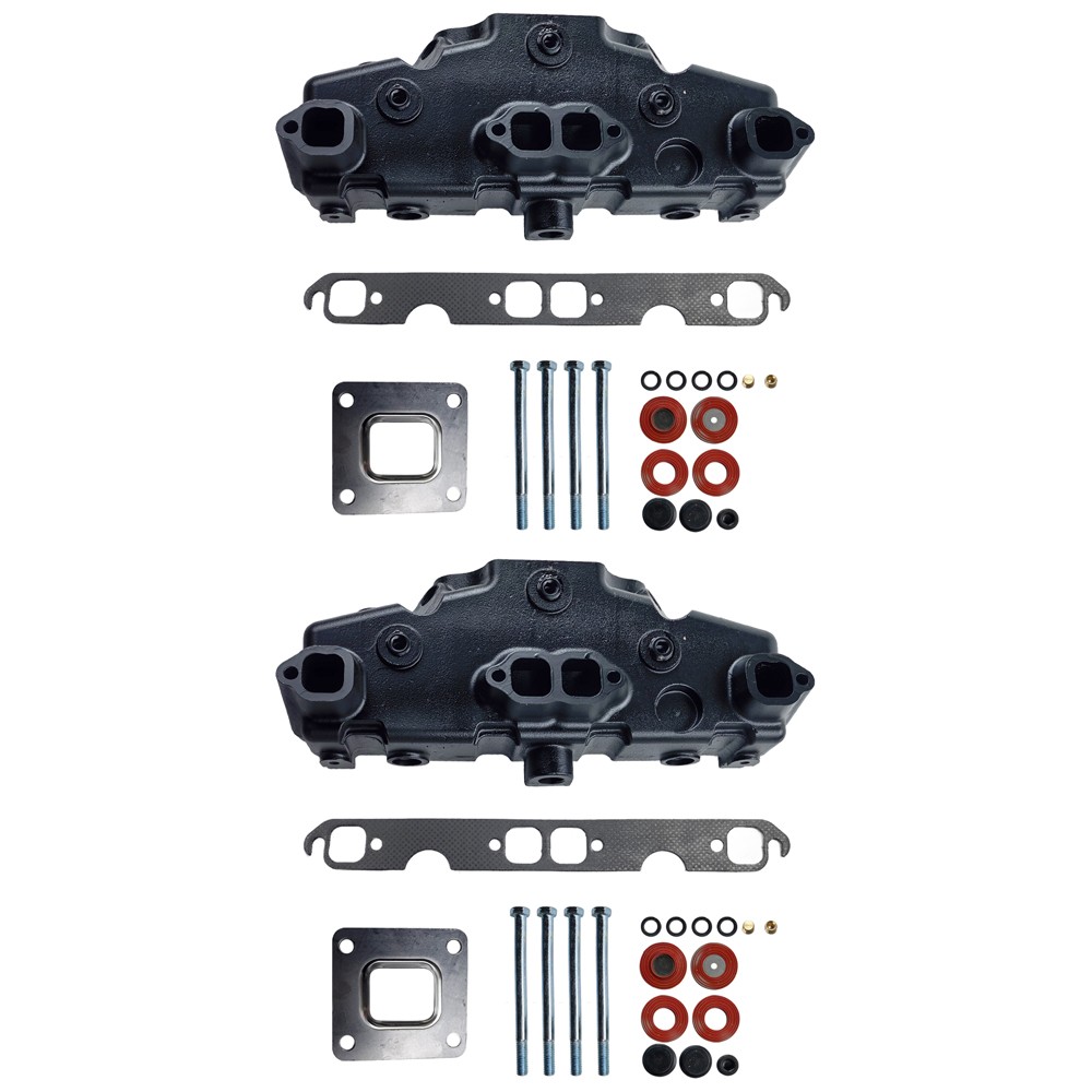 2× Dry Joint Exhaust Manifold Kit For MerCruiser 5.0L 5.7L 6.2L V8 Marine Engine