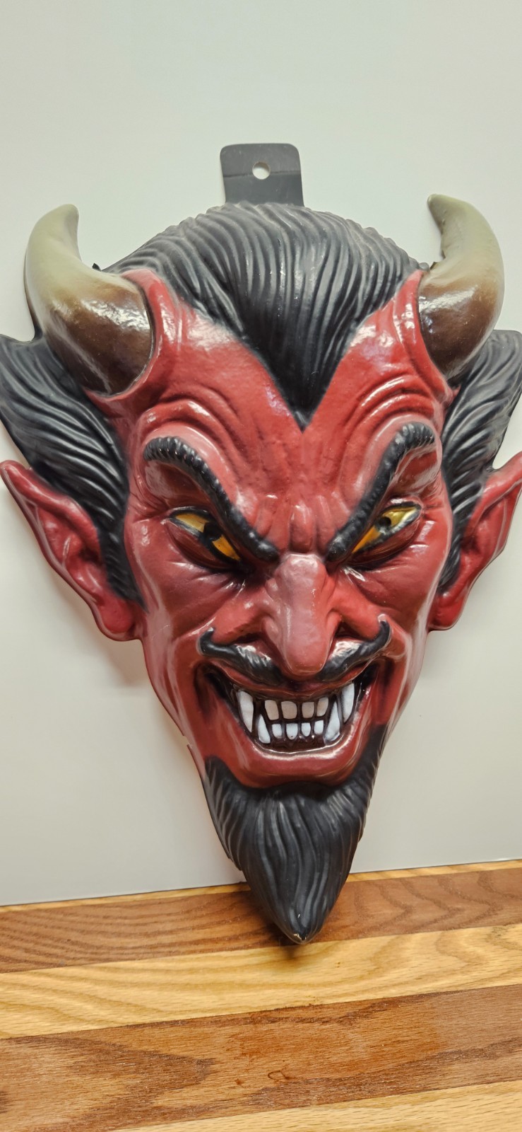 Antique VTG Halloween Satan Devil Decoration Wall Door Display 16x11