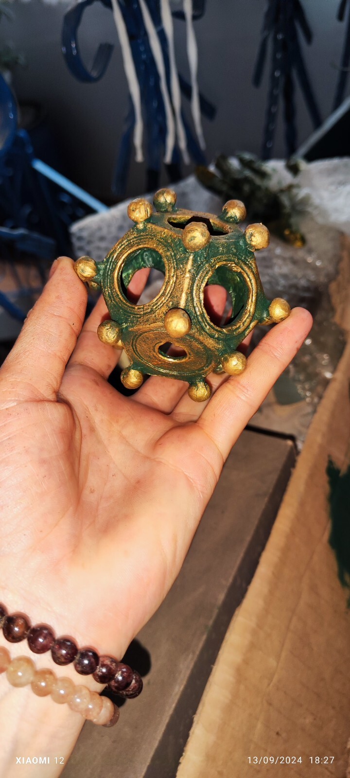 Roman Dodecahedron Replica Metal Version (6cm)