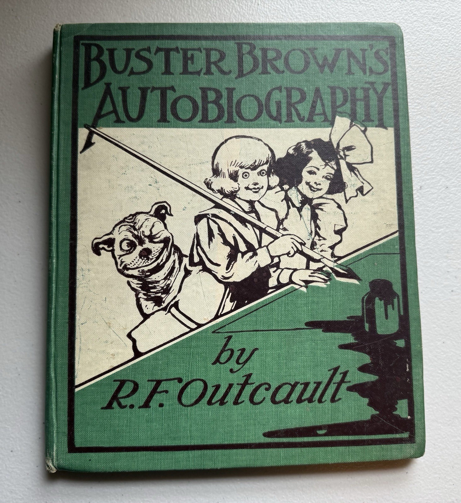 1907 BUSTER BROWN'S AUTOBIOGRAPHY, 16 FILL PAGE COLOR, STOKES FIRST PRINT. RARE