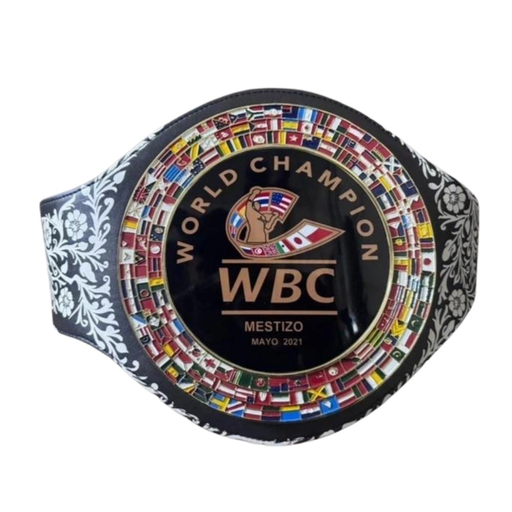 WBC Mestizo Mayo 2021 Boxing Replica Championship Belt 6MM Diecast Plates Adult WBC Mestizo Mayo 2021 Boxing Replica Championship Belt 6MM Diecast Plates Adult