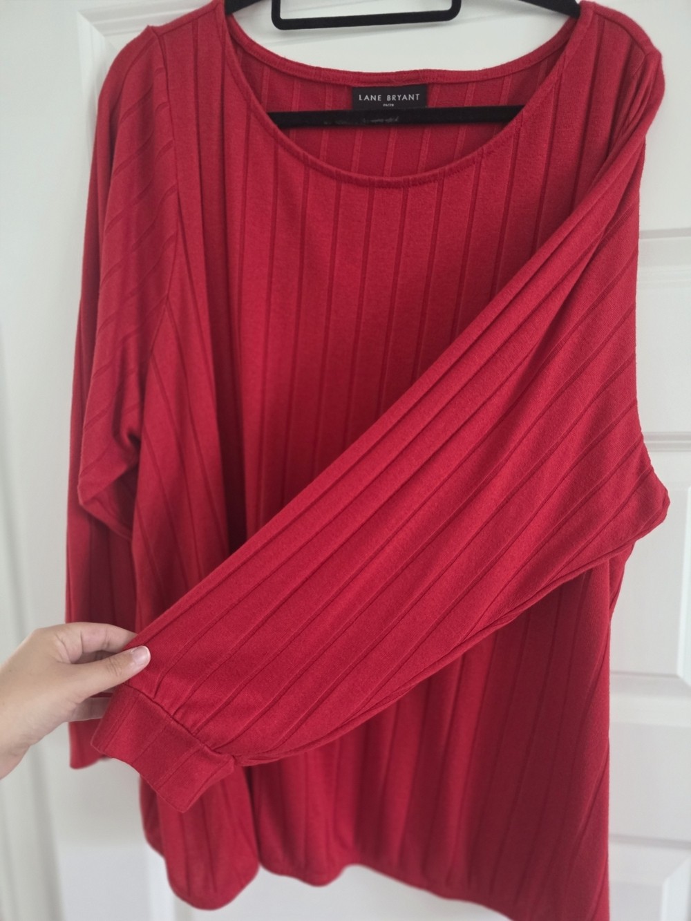 Lane Bryant Vibrant Red Long Sleeve Holiday Sweater. Plus Size 26/28 4x.