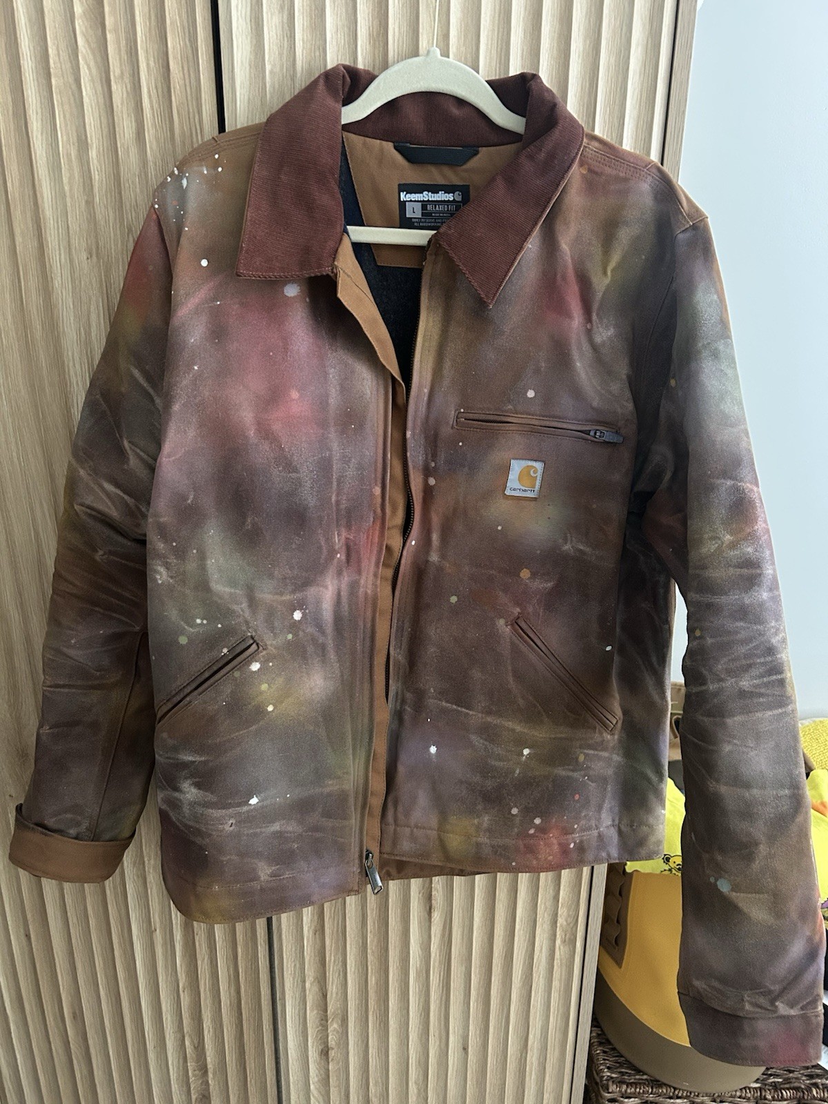 Custom Painted Carhartt Work Wear Chore Jacket VTG - XL