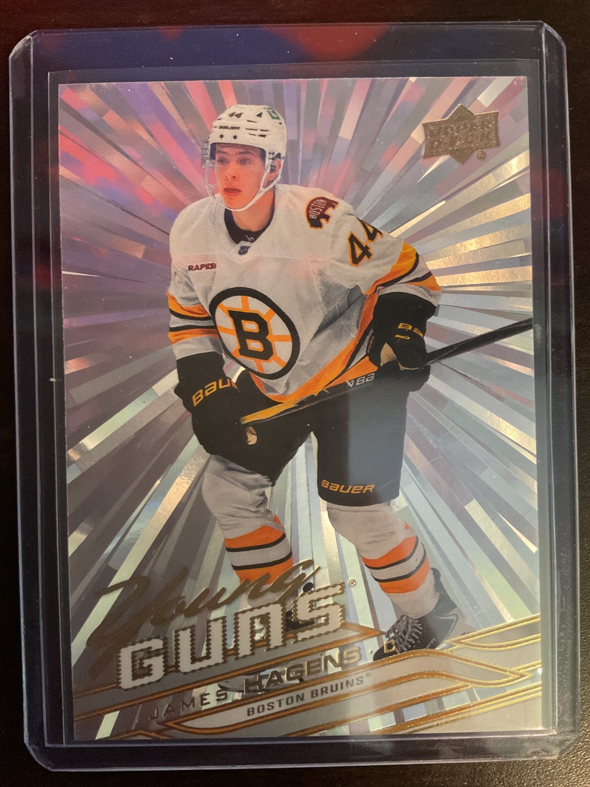 James Hagens 2026-27 Upper Deck Young Guns Outburst RC Card #206