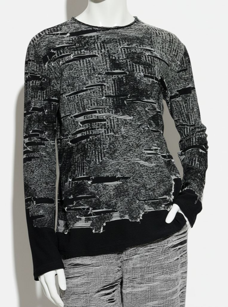 Diesel Men\'s Black K-Cadmo Distressed Crewneck Sweater Size M