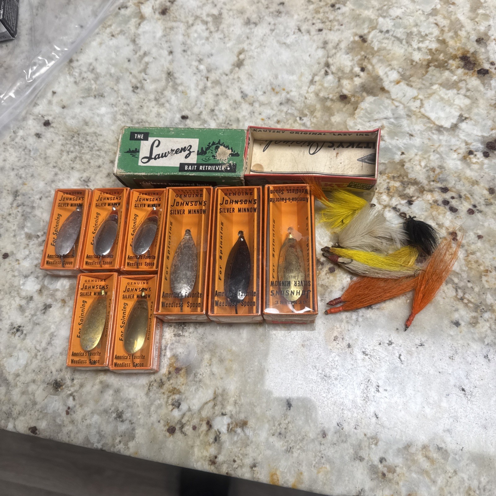 8 Vintage Johnson’s Silver Minnow Fishing Lures, In Boxes 8 Vintage Johnson’s Silver Minnow Fishing Lures, In Boxes