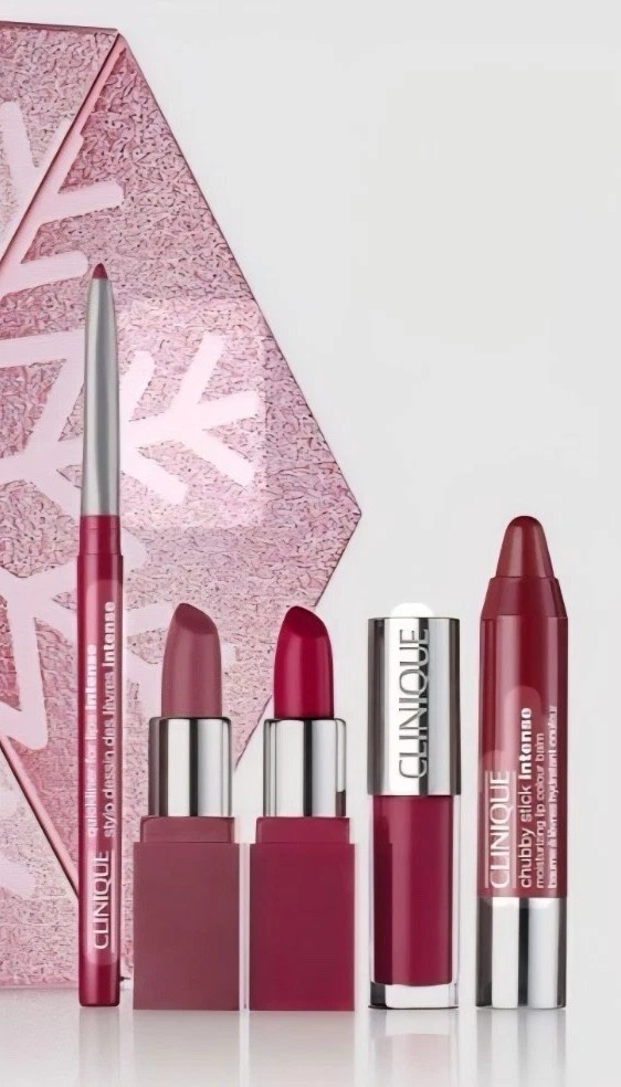 CLINIQUE LIP LOOKS TO GIVE & GET Star Berries, 5 pc SET 2019 - NEW IN BOX