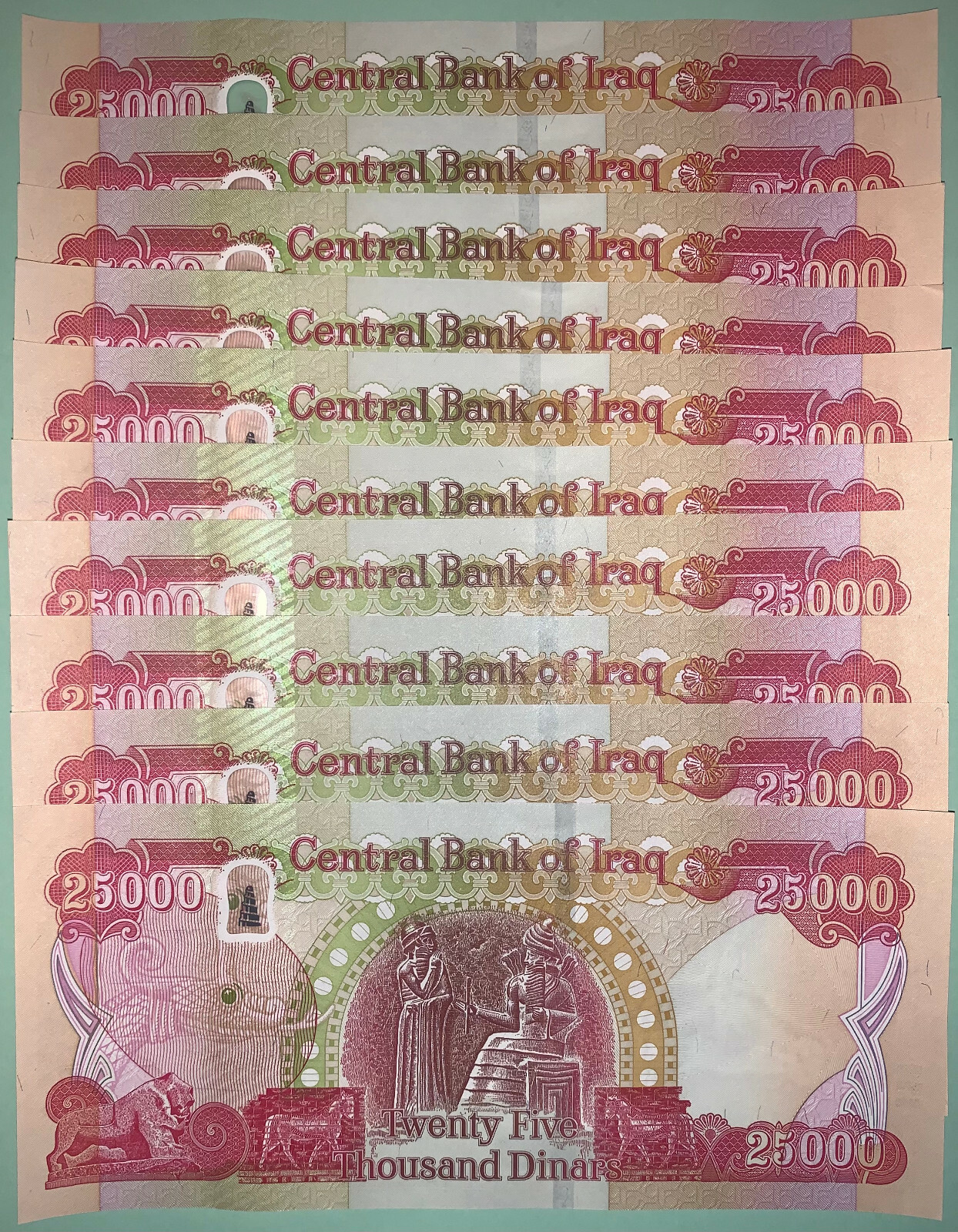 Iraq 250000 Dinars (25,000 x 10) 2023 NEW UNCIRCULATED 250K IQD Authentic Active