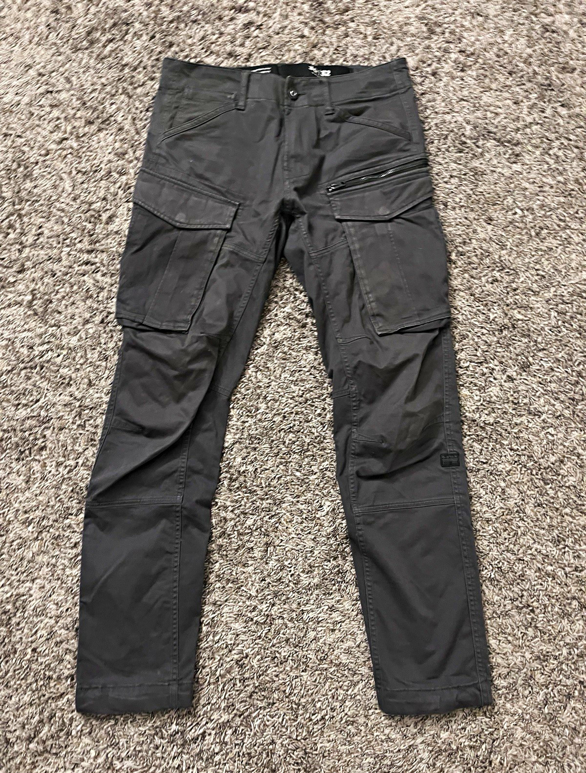 G-Star RAW Men\'s Gray Cotton Twill Slim Tapered Cargo Pants 32x31 G-Star RAW Men\'s Gray Cotton Twill Slim Tapered Cargo Pants 32x31