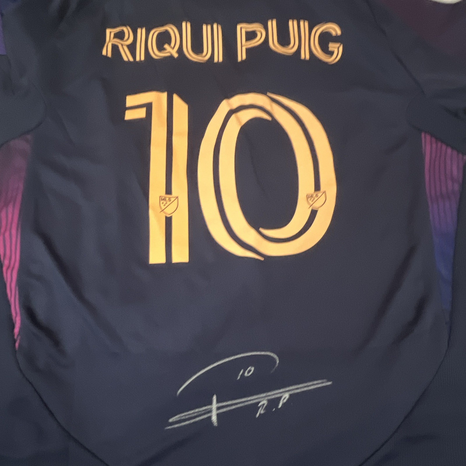 Adidas Authentic LA Galaxy Riqui Puig #10 Signed MLS Soccer Jersey