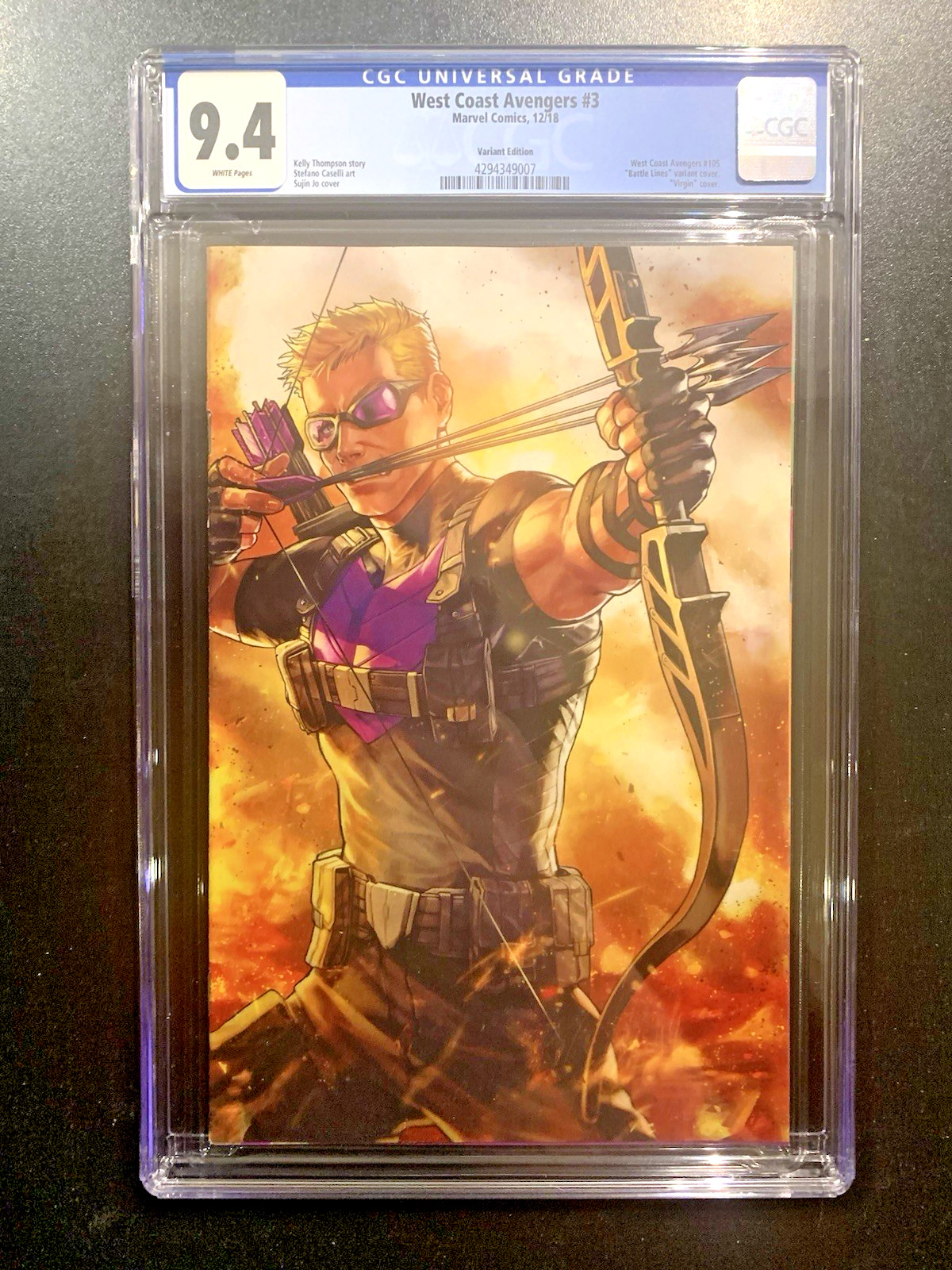 West Coast Avengers 3 Battle Lines virgin variant CGC 9.4