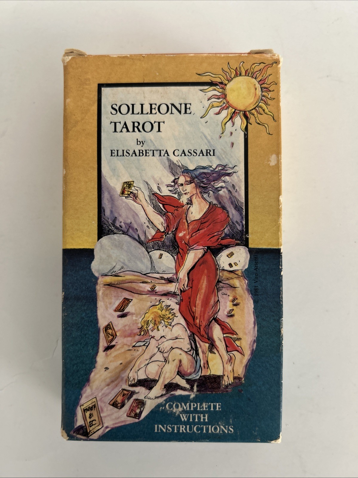 Vintage 1983 SOLLEONE 78 TAROT CARD DECK Near Mint ELISABETTA CASSARI Italy Vintage 1983 SOLLEONE 78 TAROT CARD DECK Near Mint ELISABETTA CASSARI Italy