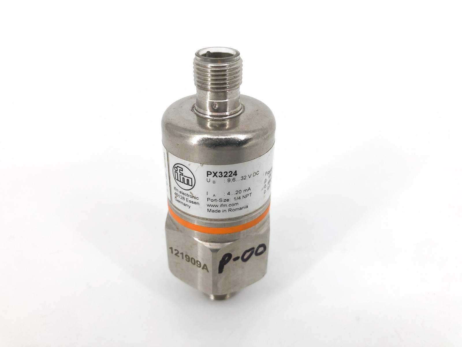 New IFM PX3224 Pressure Transmitter 0-100psi 9.6-32VDC - No Box