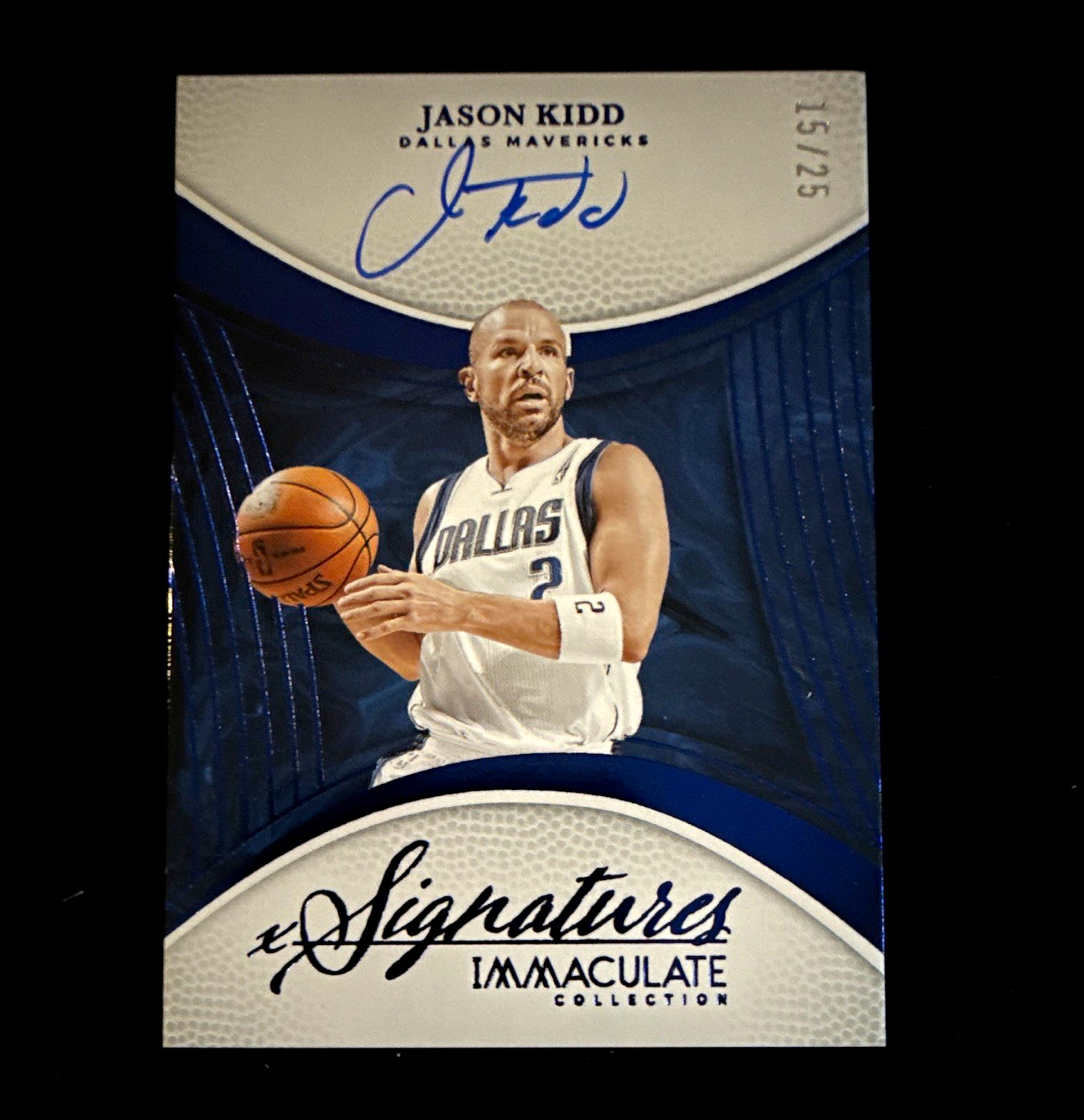 Panini 2024-25 Immaculate Jason Kidd Dallas Mavericks IMS-KID Blue Auto /25