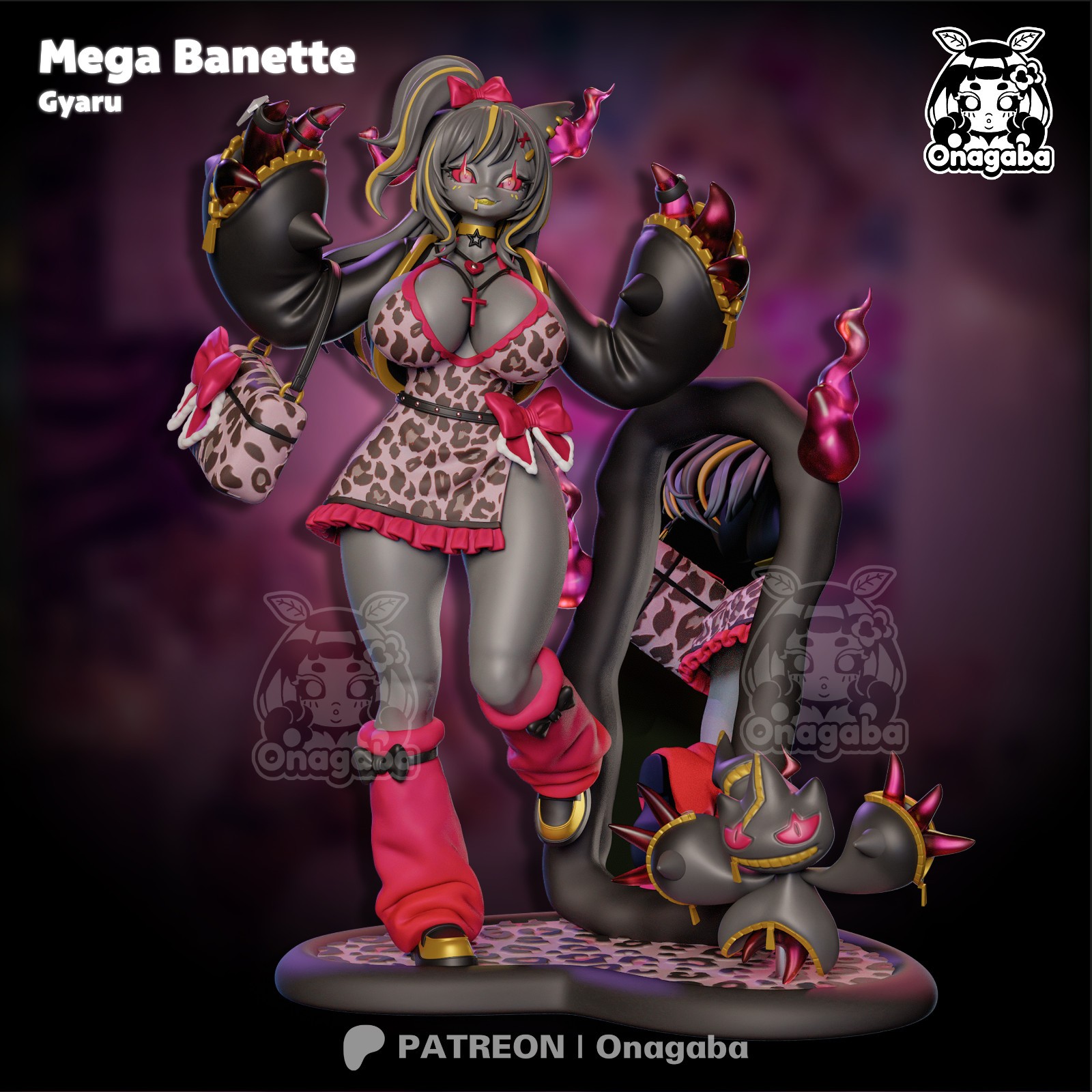 Mega Gyaru Banette 1/7 Scale - 3d Printed Unpainted Figure Kit