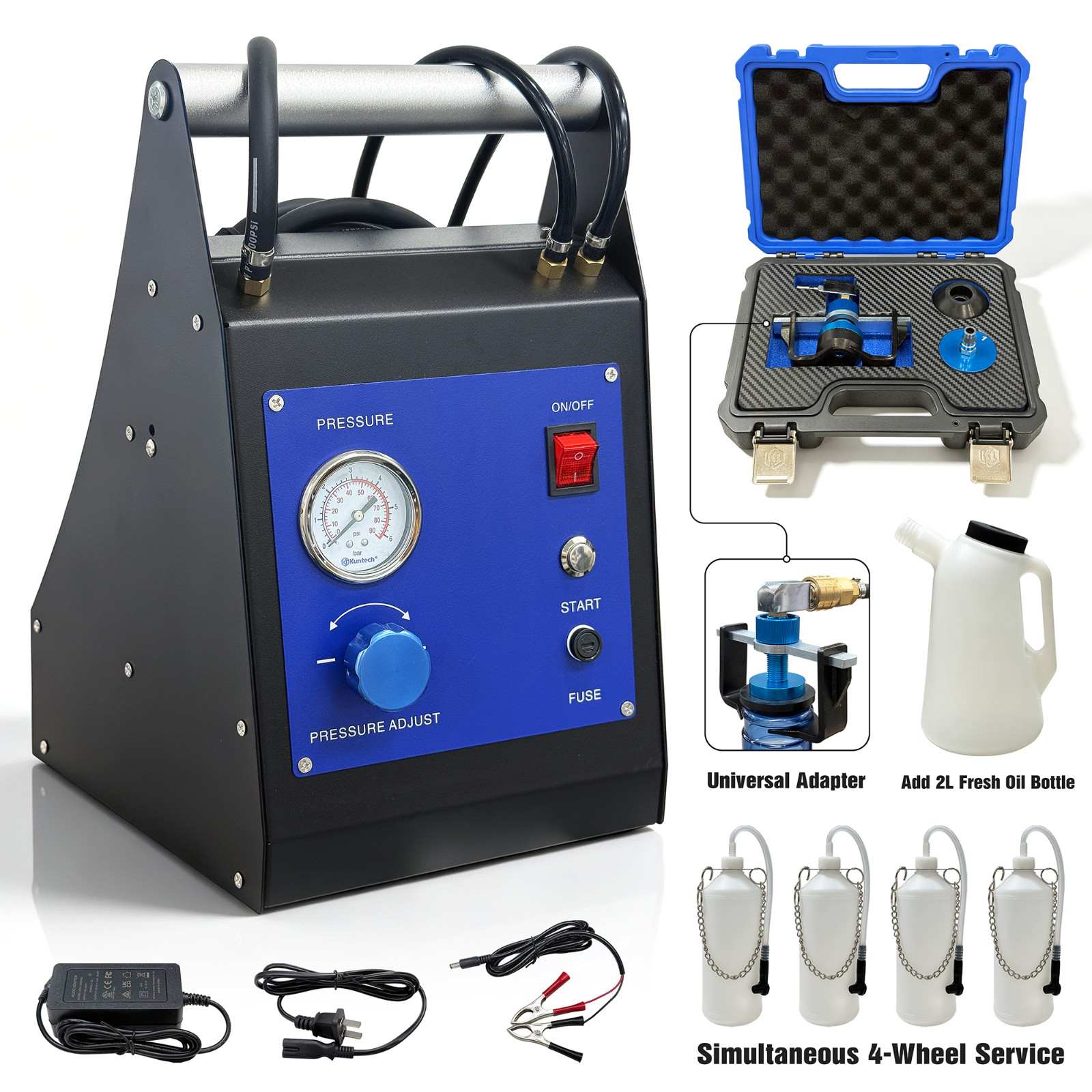 Electric Brake Fluid Bleeder Brake Pressure Bleeder Bleeding Kit Oil Exchanger