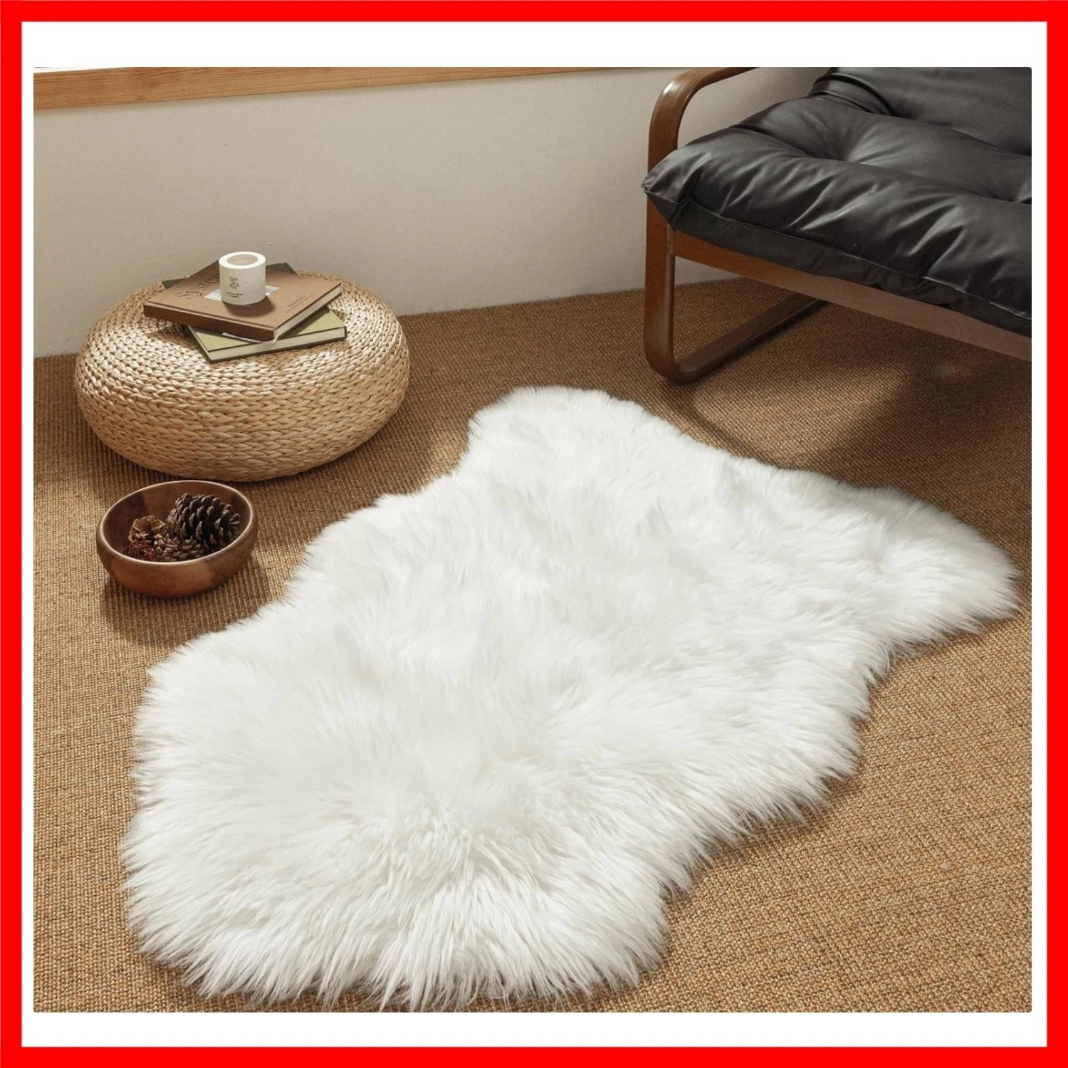 Luxurious Faux Sheepskin Rug - Soft & Washable, Perfect for Any Room Luxurious Faux Sheepskin Rug - Soft & Washable, Perfect for Any Room