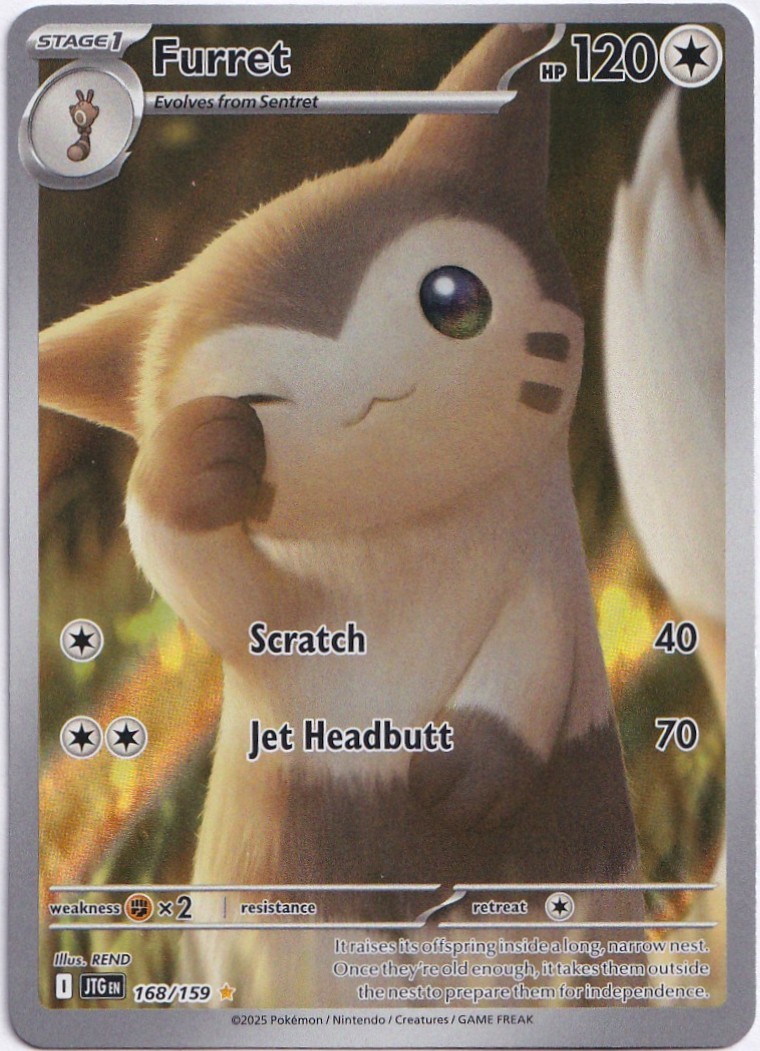 Furret Illustration Rare Holo 168/159 Sv:09 Journey Together