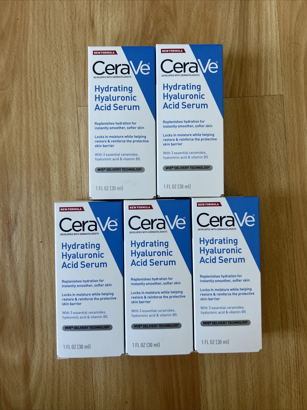 5 PACK Cerave Hydrating Hyaluronic Acid Face Serum - 1oz. (30ml) 5 PACK Cerave Hydrating Hyaluronic Acid Face Serum - 1oz. (30ml)