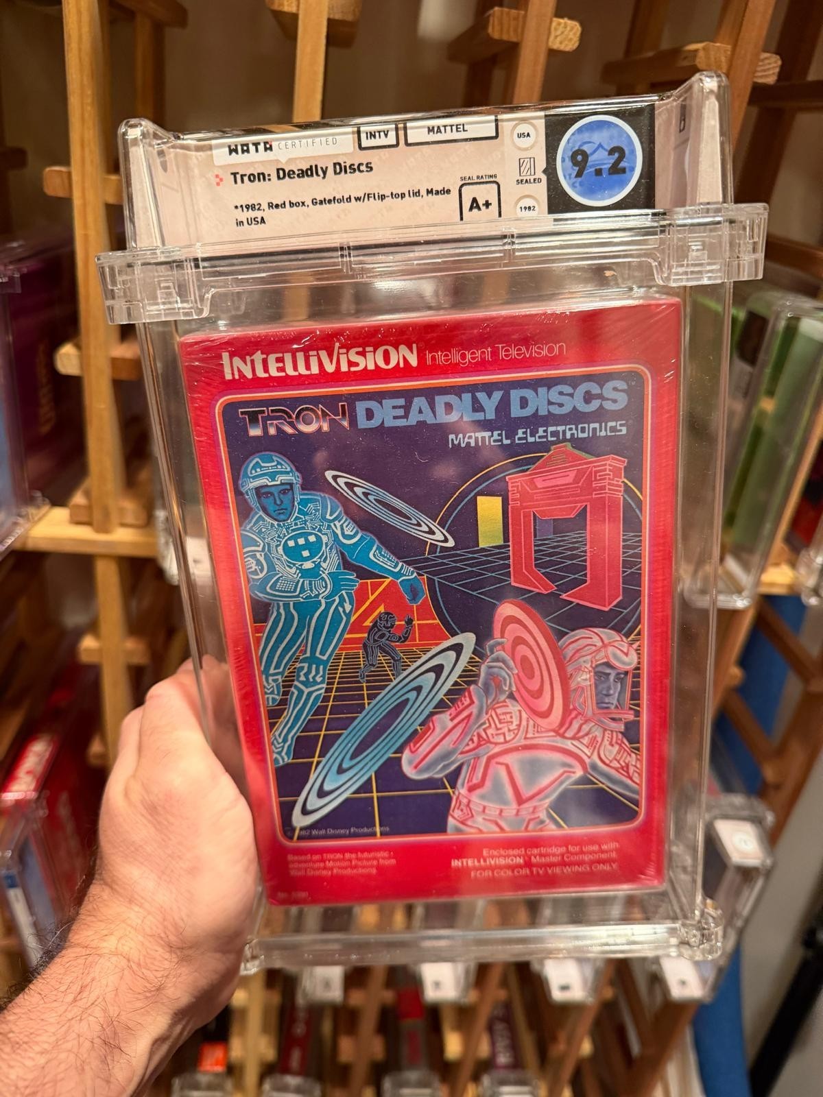 TRON: DEADLY DISCS INTELLIVISION WATA Graded 9.2 MINT SEAL A++ BRAND NEW SEALED TRON: DEADLY DISCS INTELLIVISION WATA Graded 9.2 MINT SEAL A++ BRAND NEW SEALED