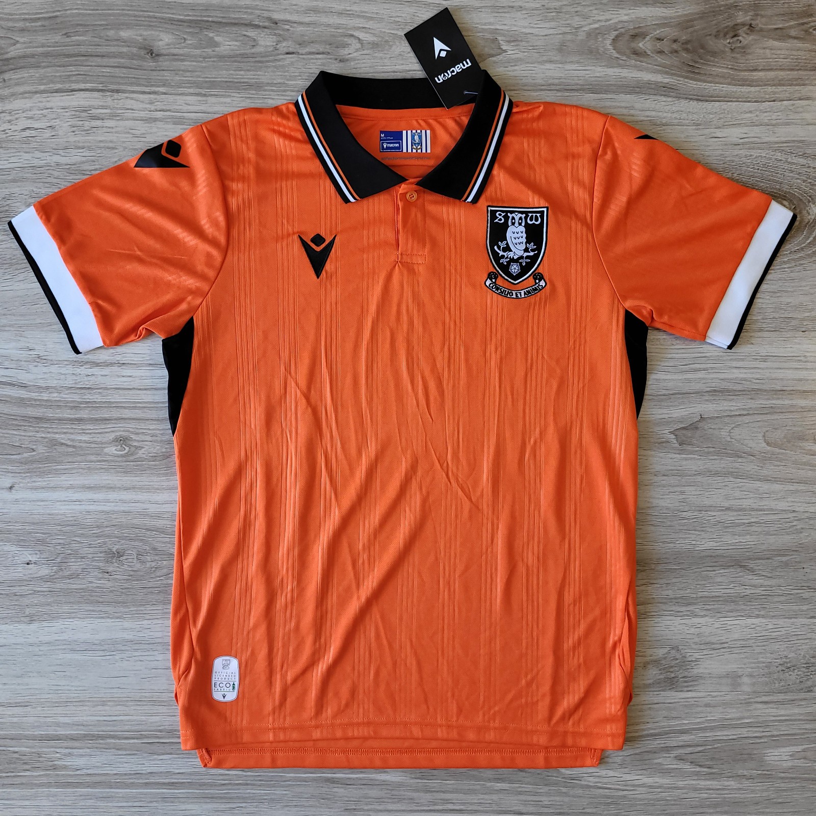 Macron Sheffield Wednesday Size M 2024-25 Away Jersey Polo Shirt Football Soccer