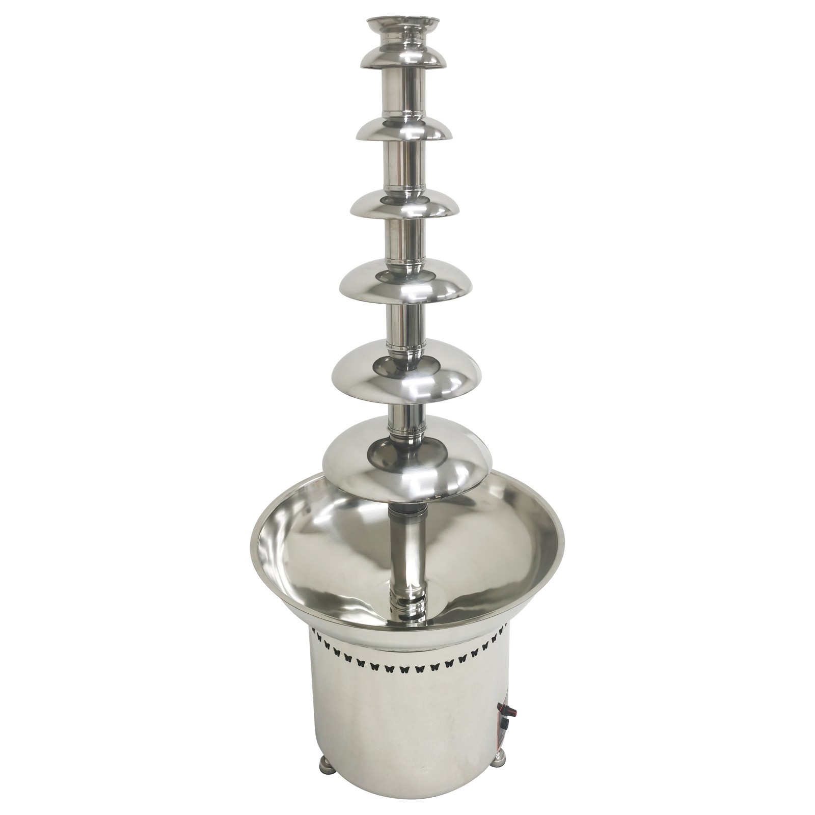 Stainless Steel Electric Chocolate Waterfall Fountain 7 Tiers Party Wedding 110V