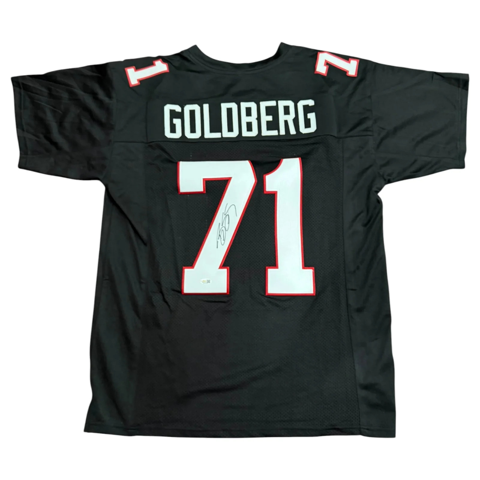 Bill Goldberg Autographed Atlanta (Black #71) Custom Jersey - JSA