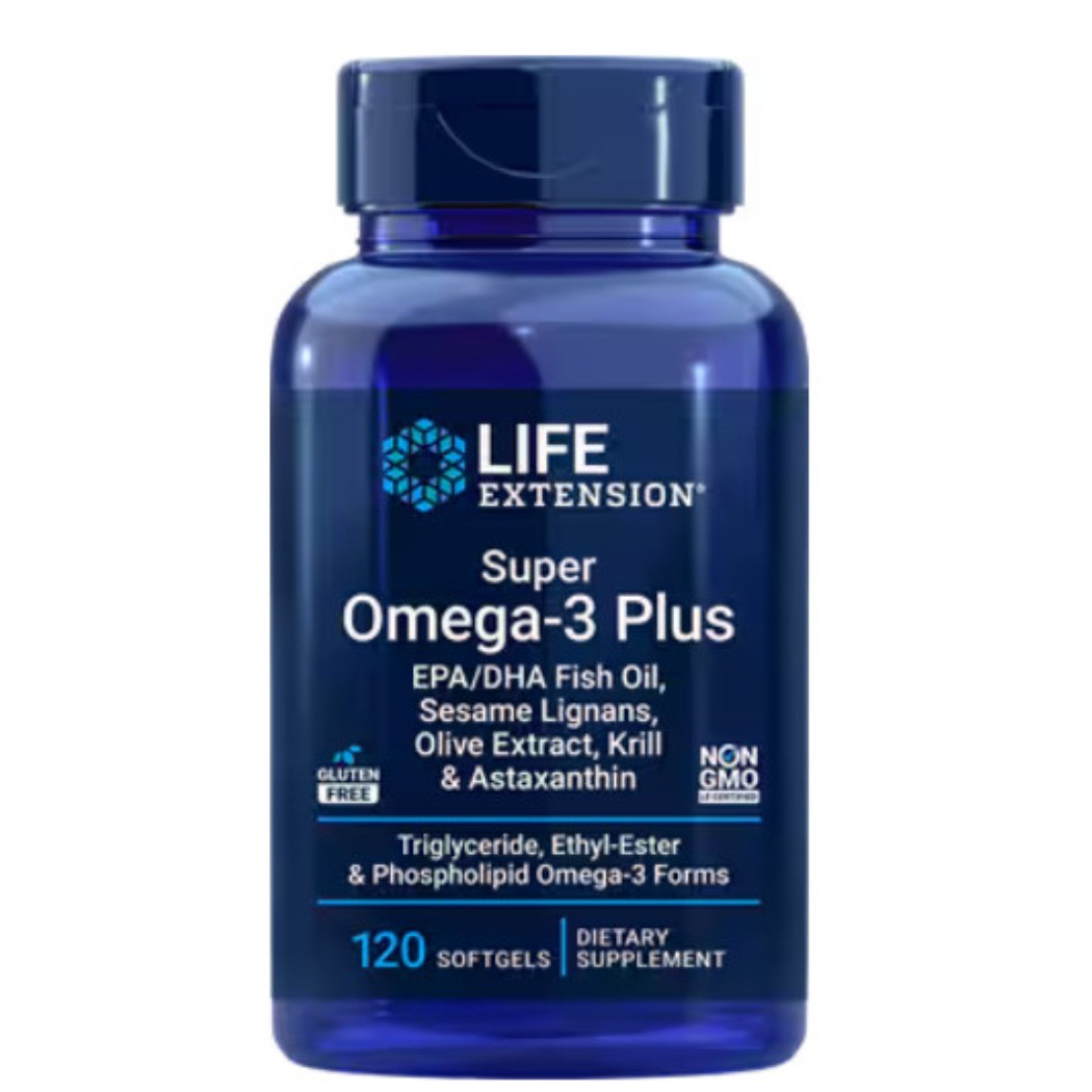 NEW！Life Extension Super Omega-3 Plus EPA/DHA Fish Oil w/ Krill Oil,120 softgels