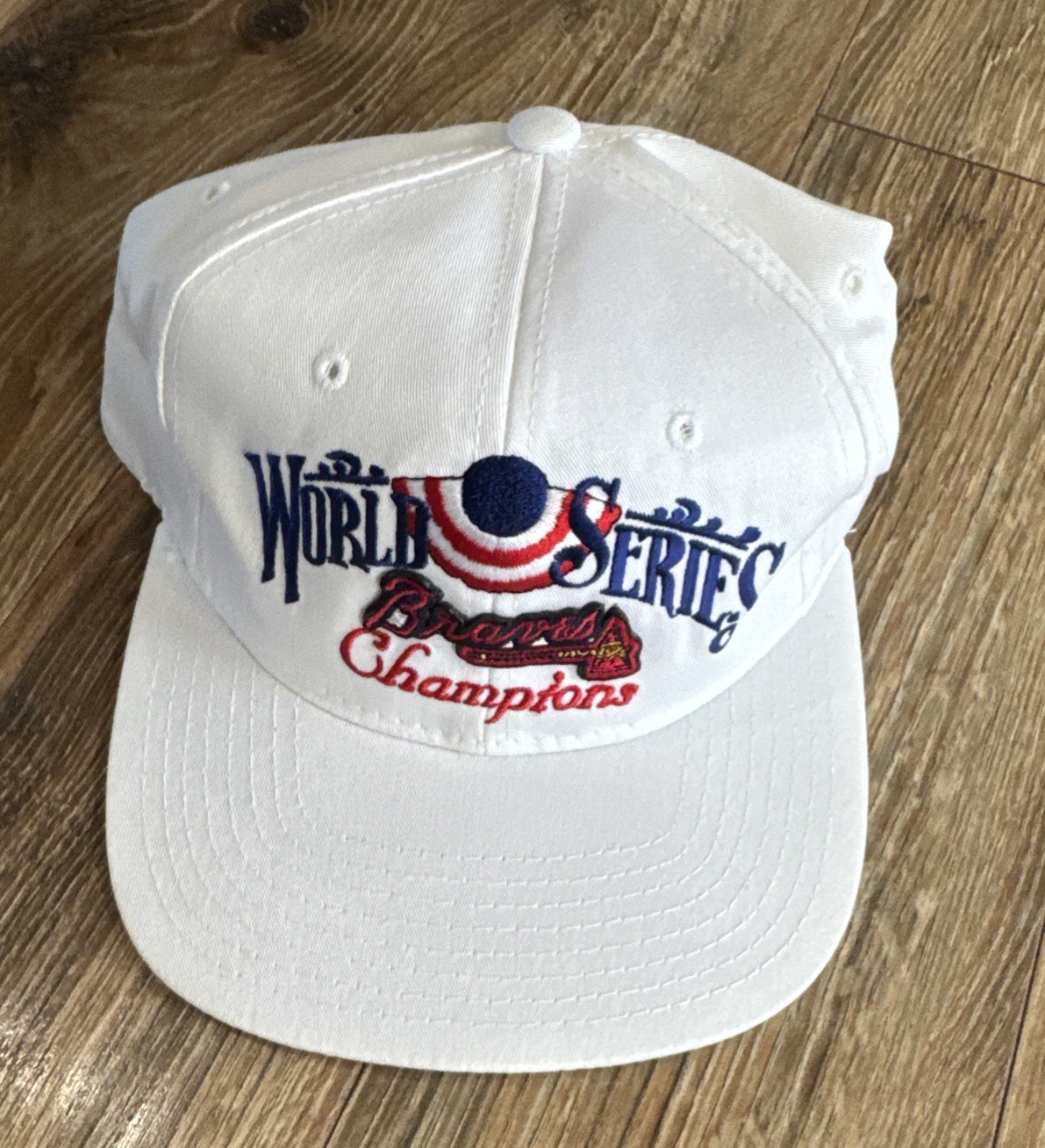 Rare Vintage 1995 Atlanta Braves Snapback Hat World Series Champions Baseball Rare Vintage 1995 Atlanta Braves Snapback Hat World Series Champions Baseball