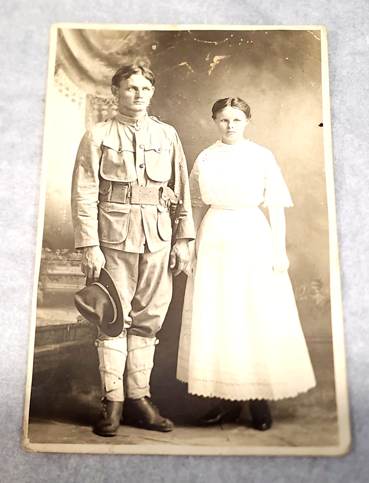 Antique WWI Military RPPC Photo Jacob Trina Chandler Soldier Tomball Texas Card Antique WWI Military RPPC Photo Jacob Trina Chandler Soldier Tomball Texas Card