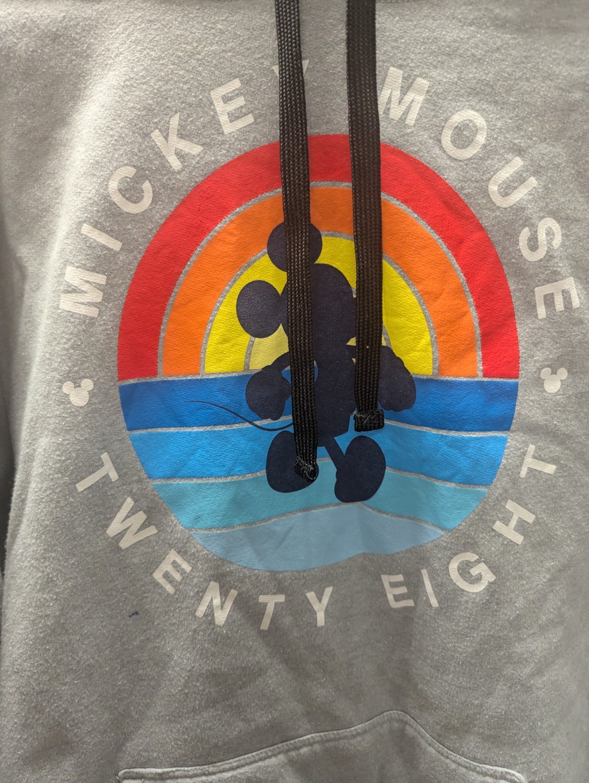 NEFF My Disney Mickey Mouse Gray Graphic Pullover Hoodie Sz Medium Unisex