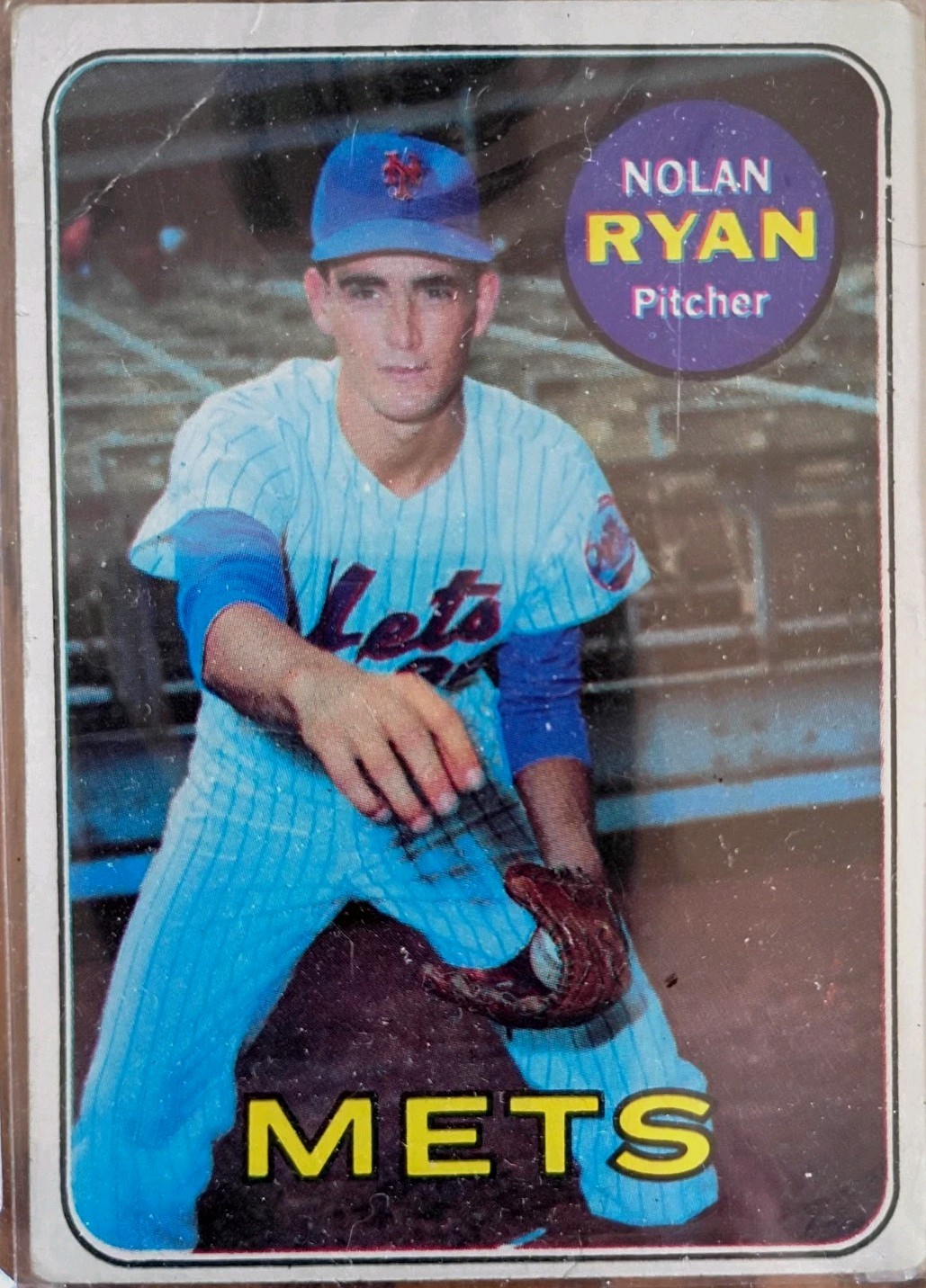 1969 Topps High # Nolan Ryan Rookie #533 New York Mets Base Set Card 1969 Topps High # Nolan Ryan Rookie #533 New York Mets Base Set Card