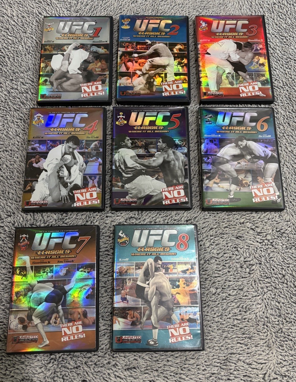 UFC Classics Dvd Set 1-8 Unrated Versions