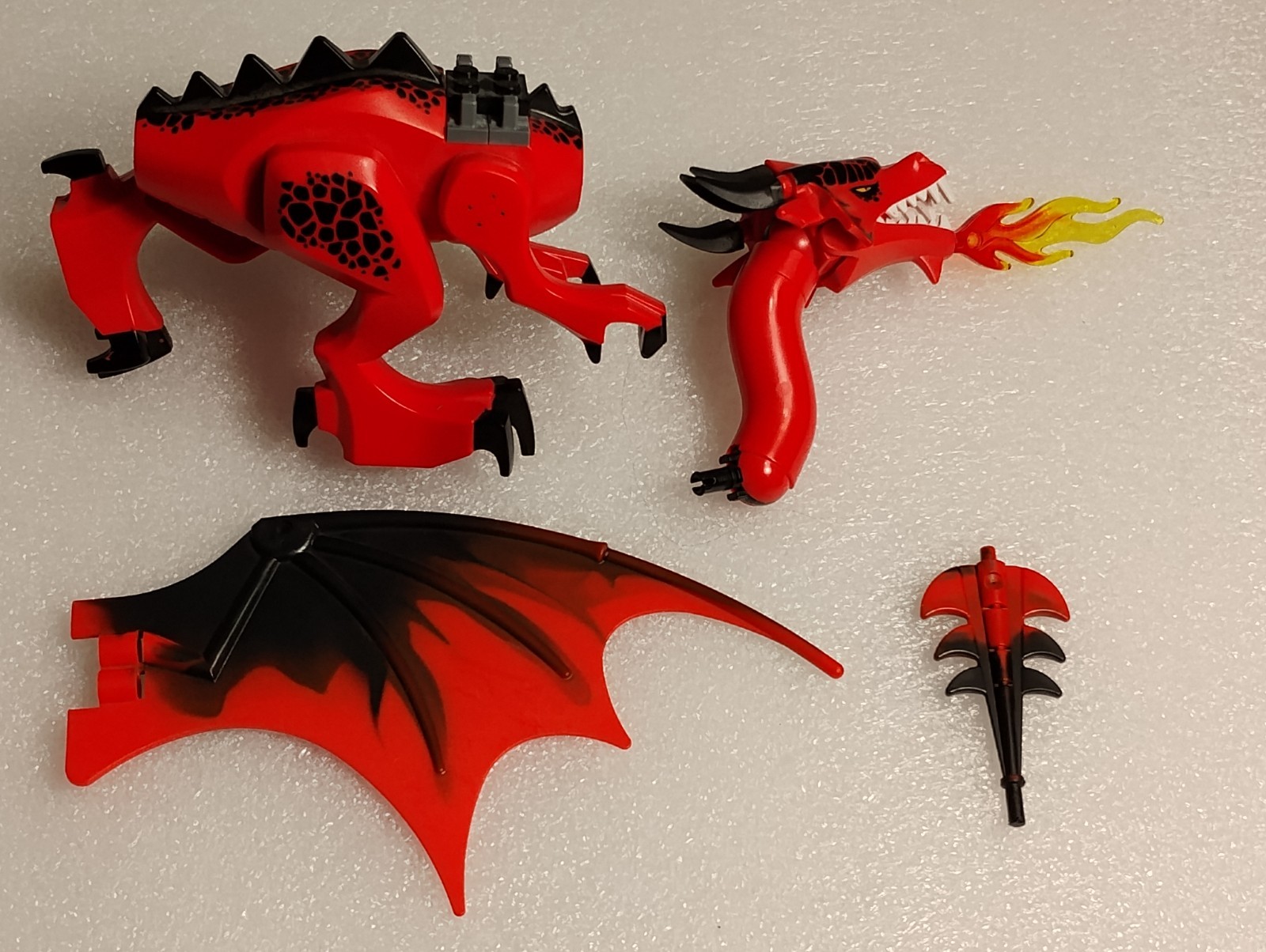 LEGO Red Dragon Incomplete Missing Wing & Tail 70403 Castle Large Minifigure LEGO Red Dragon Incomplete Missing Wing & Tail 70403 Castle Large Minifigure