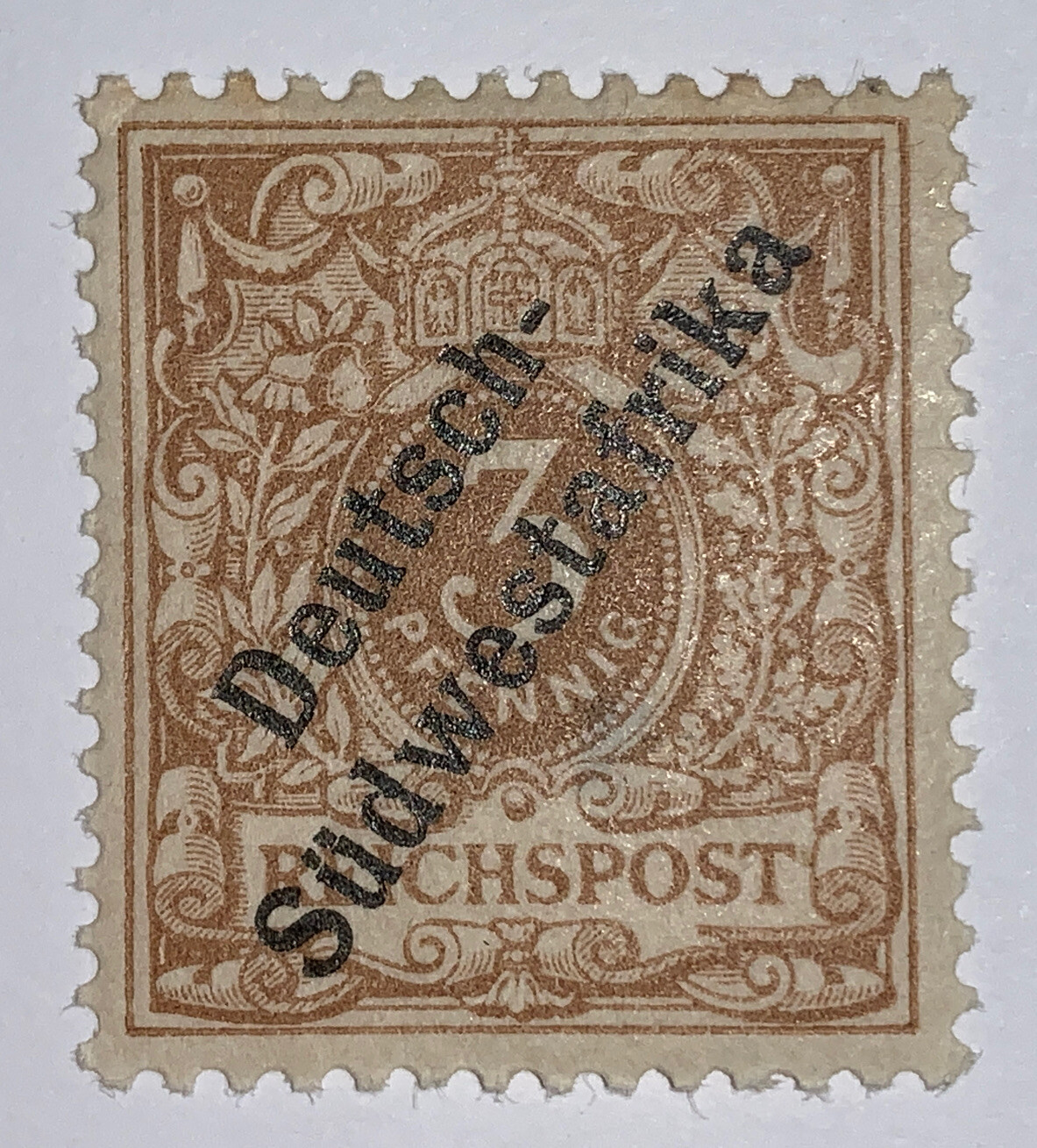 Travelstamps: German Germany South West Africa Color Variety, 3pf OP Mint Og H Travelstamps: German Germany South West Africa Color Variety, 3pf OP Mint Og H