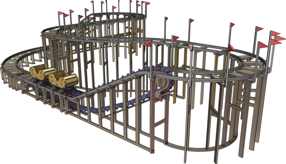 Build Your Own Six Flags Roller Coaster-3D Wooden Model-Perfect Thrill Seekers