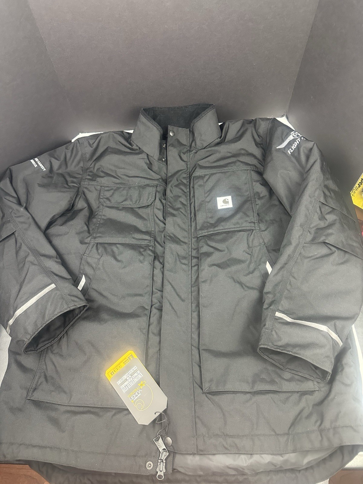 Carhartt Yukon Extreme Loose Fit Insulated Coat Size XL Black Business Logoed