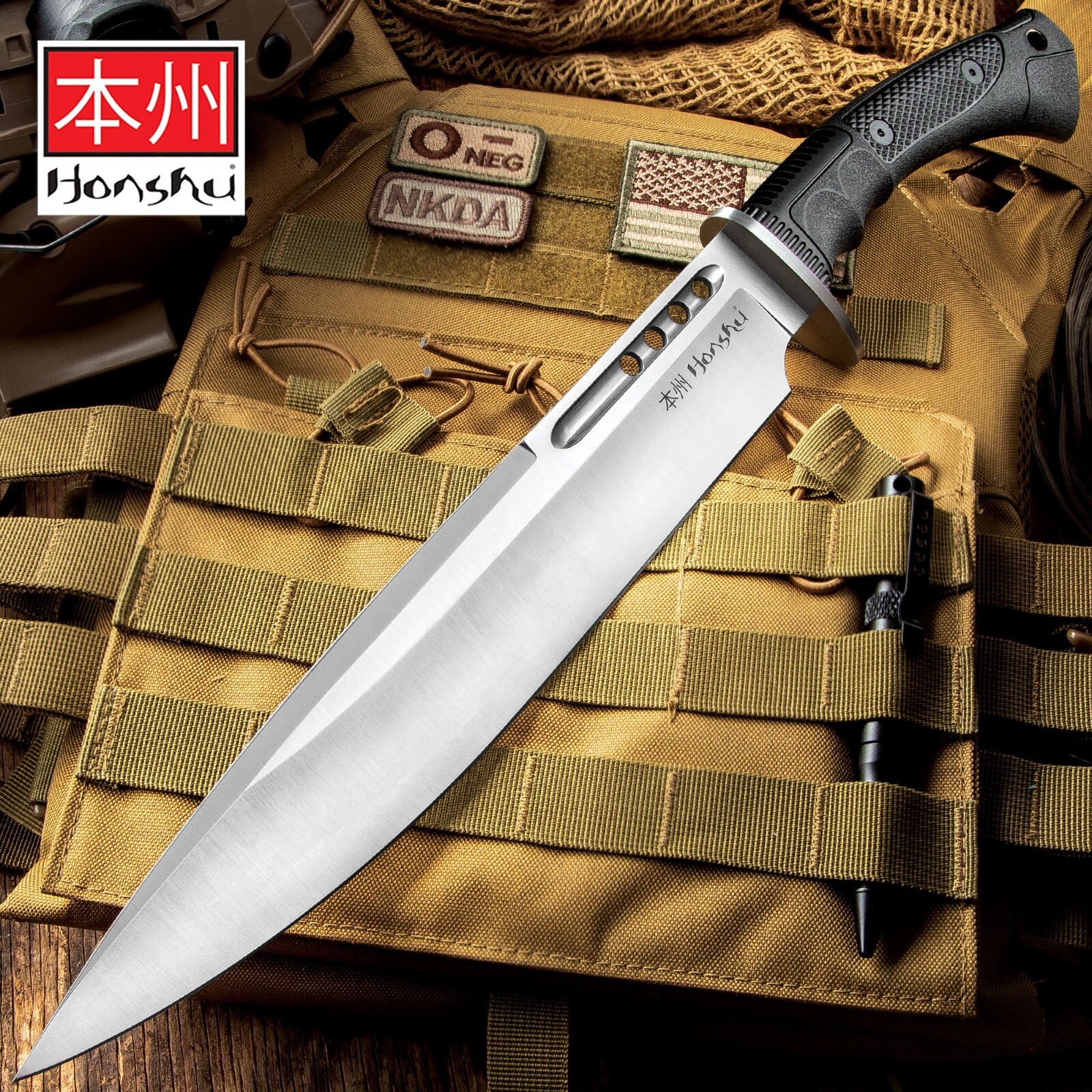 Honshu Boshin Toothpick Knife & Sheath | Stainless Steel Blade | Length 18 3/4