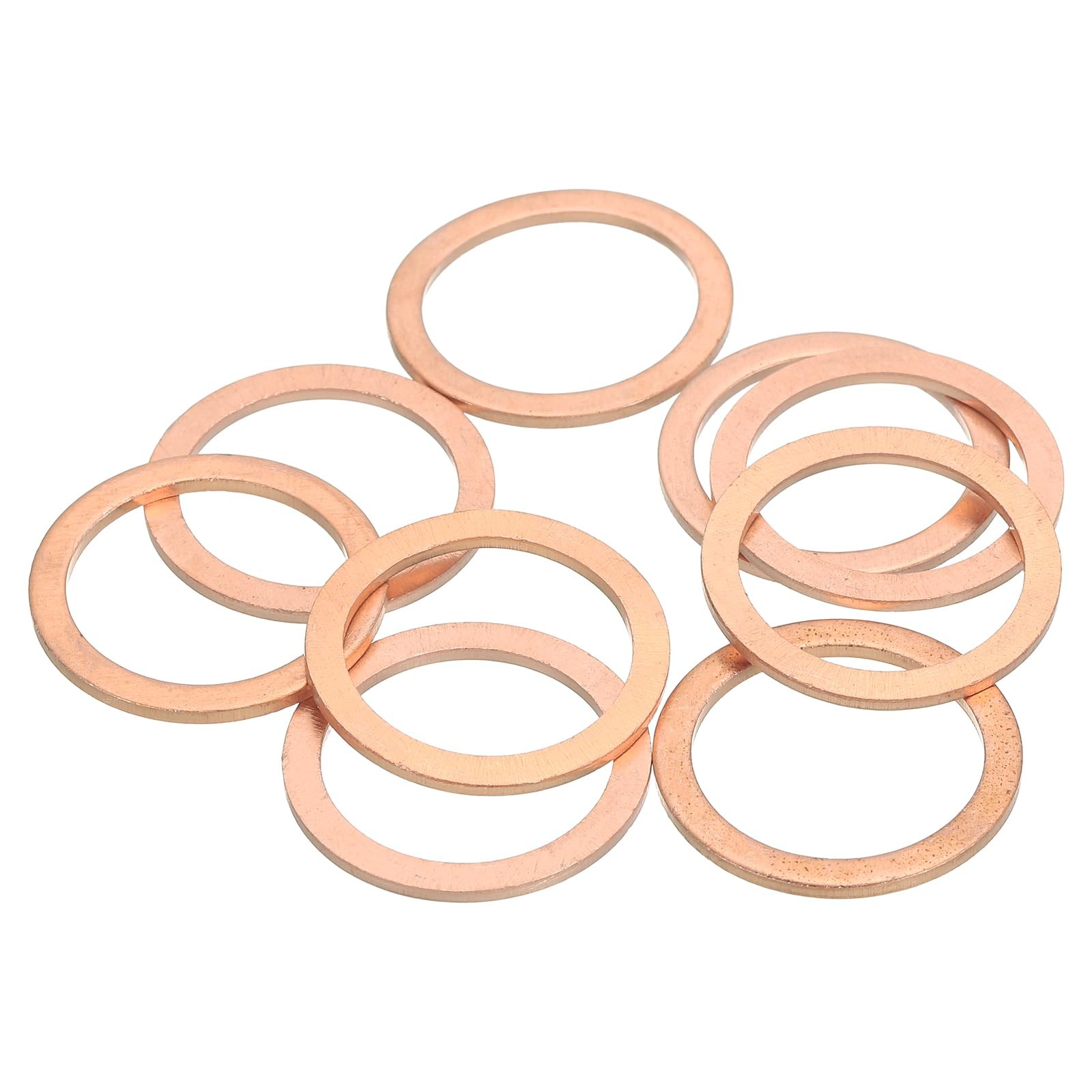 MECCANIXITY 9Pcs Flat Washer, M22 Copper Washers 22mmx28mmx1.5mm, Red MECCANIXITY 9Pcs Flat Washer, M22 Copper Washers 22mmx28mmx1.5mm, Red