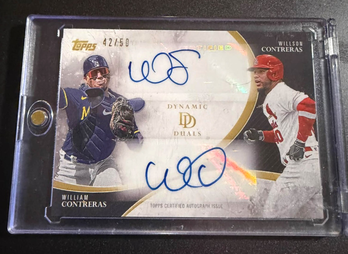 2023 Topps Dynamic Duals-William & Willson Contreras Autograph 42/50, #24A